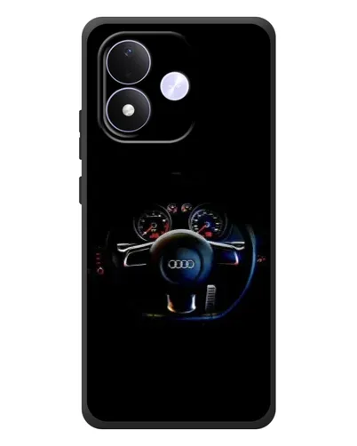 Чехол для Xiaomi Redmi Note 17 с картинкой «Салон Audi — руль»