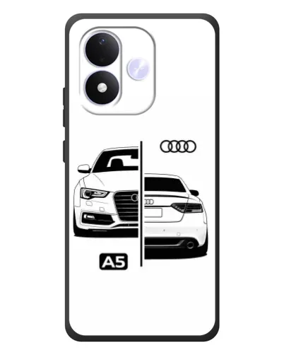 Чехол для Xiaomi Redmi Note 17 с картинкой «Audi — контрастный дизайн»