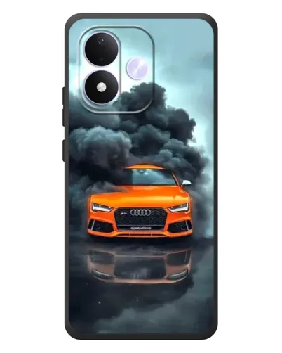 Чехол для Xiaomi Redmi Note 17 с картинкой «Audi в облаках дыма»