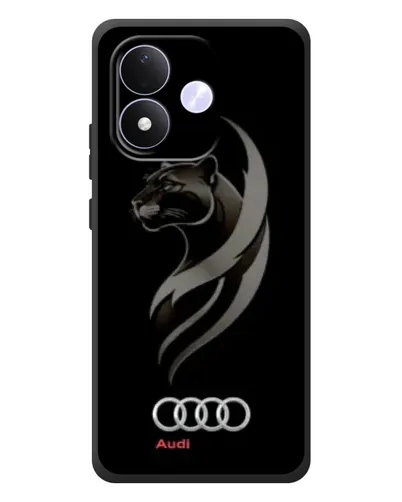 Чехол для Xiaomi Redmi Note 17 с картинкой «Графика — пантера и Audi»