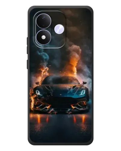 Чехол для Xiaomi Redmi Note 17 с картинкой «Lamborghini дымная эстетика»
