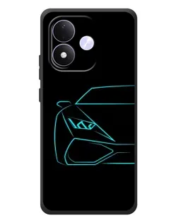 Чехол для Xiaomi Redmi Note 17 с картинкой «Голубой силуэт Lamborghini» Чехол для Xiaomi Redmi Note 17 с картинкой «Голубой силуэт Lamborghini»