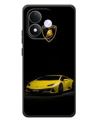 Чехол для Xiaomi Redmi Note 17 с картинкой «Lamborghini желтый акцент»