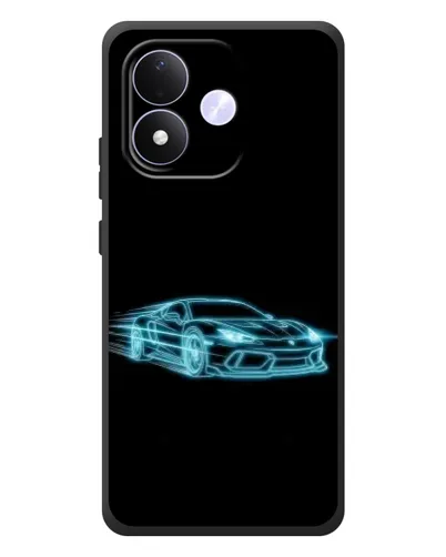 Чехол для Xiaomi Redmi Note 17 с картинкой «Неоновый контур Lamborghini»