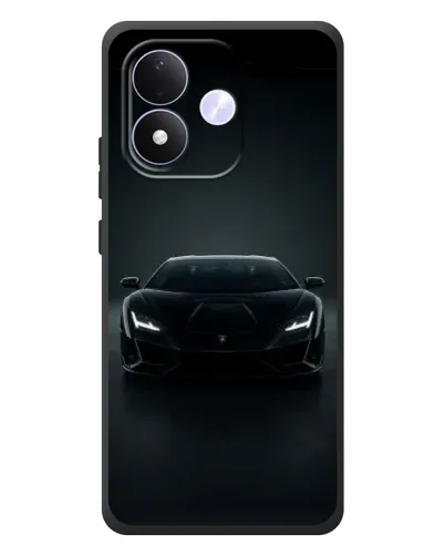 Чехол для Xiaomi Redmi Note 17 с картинкой «Черный Lamborghini Aventador»