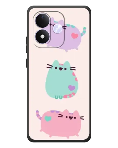 Чехол для Xiaomi Redmi Note 17 с картинкой «Pusheen трио»