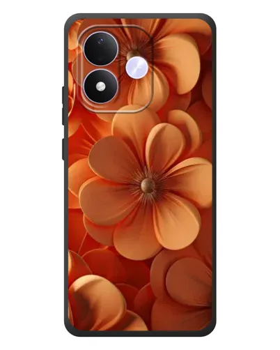 Чехол для Xiaomi Redmi Note 17 с картинкой «Оранжевый макро цветок»