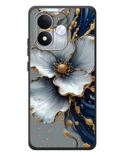 Чехол для Xiaomi Redmi Note 17 с картинкой «Белый цветок и золотой флюид» Чехол для Xiaomi Redmi Note 17 с картинкой «Белый цветок и золотой флюид»