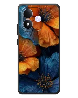 Чехол для Xiaomi Redmi Note 17 с картинкой «Яркая сине-оранжевая флора» Чехол для Xiaomi Redmi Note 17 с картинкой «Яркая сине-оранжевая флора»