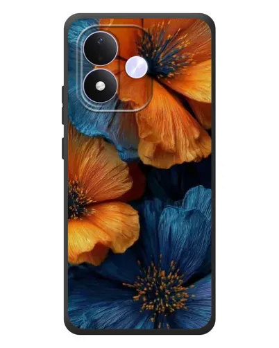 Чохол для Xiaomi Redmi Note 17 з картинкою «Яскрава синьо-помаранчева флора» Чохол для Xiaomi Redmi Note 17 з картинкою «Яскрава синьо-помаранчева флора»