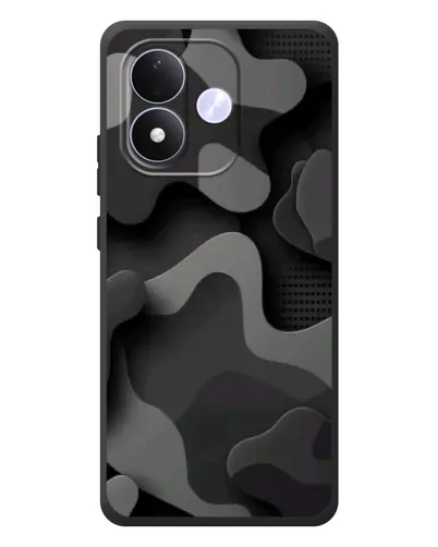 Чехол для Xiaomi Redmi Note 17 с картинкой «Темный абстрактный камуфляж»