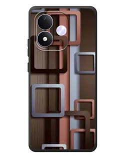 Чехол для Xiaomi Redmi Note 17 с картинкой «Коричневые объемные квадраты» Чехол для Xiaomi Redmi Note 17 с картинкой «Коричневые объемные квадраты»