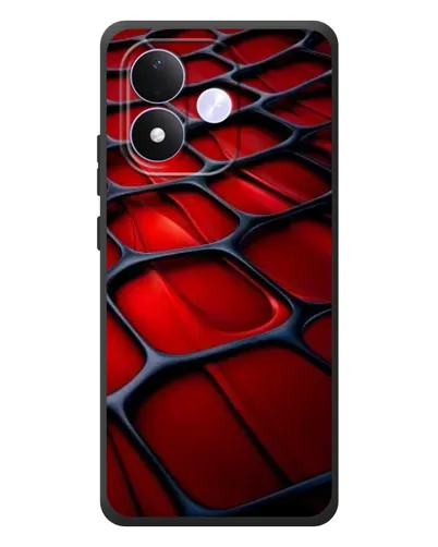 Чехол для Xiaomi Redmi Note 17 с картинкой «Красная глянцевая сетка»