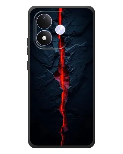 Чехол для Xiaomi Redmi Note 17 с картинкой «Kрасная лавовая трещина»