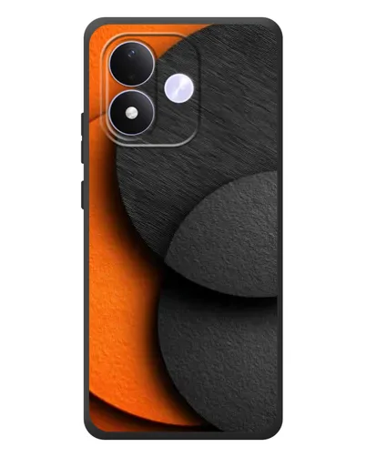 Чехол для Xiaomi Redmi Note 17 с картинкой «Геометрия оранжевых кругов»