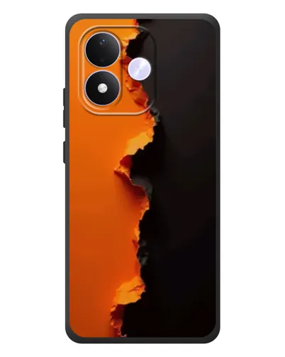 Чехол для Xiaomi Redmi Note 17 с картинкой «Оранжевый разлом»