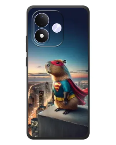 Чехол для Xiaomi Redmi Note 17 с картинкой «Капи-мен супергерой»