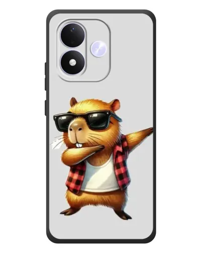 Чехол для Xiaomi Redmi Note 17 с картинкой «Капибара рэпер даб»