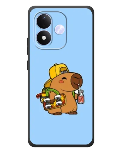 Чехол для Xiaomi Redmi Note 17 с картинкой «Капибара на скейте»