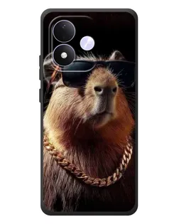 Чехол для Xiaomi Redmi Note 17 с картинкой «Капибара золотая цепь» Чехол для Xiaomi Redmi Note 17 с картинкой «Капибара золотая цепь»