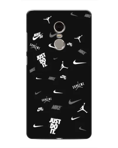 Чехол для Xiaomi Redmi Note 4 с картинкой «Nike Black Pattern»