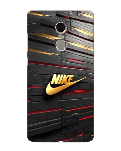 Чехол для Xiaomi Redmi Note 4 с картинкой «Золотой Nike на металле»