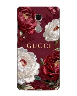 Чохол для Xiaomi Redmi Note 4 з картинкою «Gucci — бордові троянди»