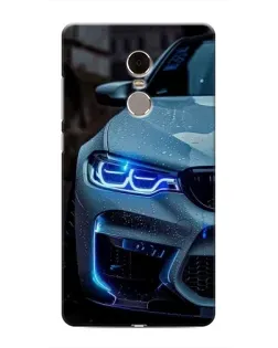 Чехол для Xiaomi Redmi Note 4 с картинкой «Взгляд BMW с синими фарами»