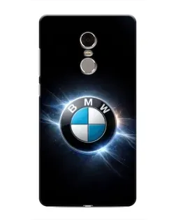 Чехол для Xiaomi Redmi Note 4 с картинкой «BMW — неоновое сияние»