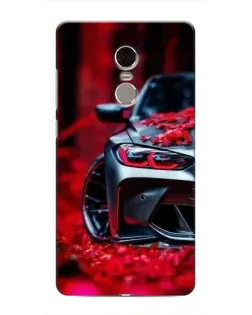 Чехол для Xiaomi Redmi Note 4 с картинкой «Спортивная BMW и цветы»
