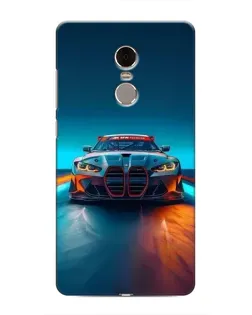 Чохол для Xiaomi Redmi Note 4 з картинкою «BMW — вогні неону»
