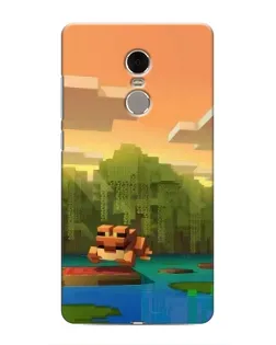 Чохол для Xiaomi Redmi Note 4 з картинкою «Майнкрафт захід сонця»