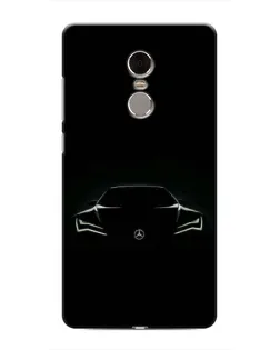 Чехол для Xiaomi Redmi Note 4 с картинкой «Mercedes — силуэт авто» Чехол для Xiaomi Redmi Note 4 с картинкой «Mercedes — силуэт авто»