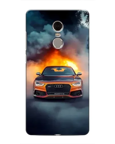 Чохол для Xiaomi Redmi Note 4 з картинкою «Audi у вогняному диму»