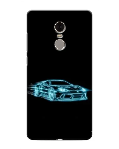 Чехол для Xiaomi Redmi Note 4 с картинкой «Неоновый контур Lamborghini»