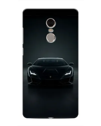 Чехол для Xiaomi Redmi Note 4 с картинкой «Черный Lamborghini Aventador»