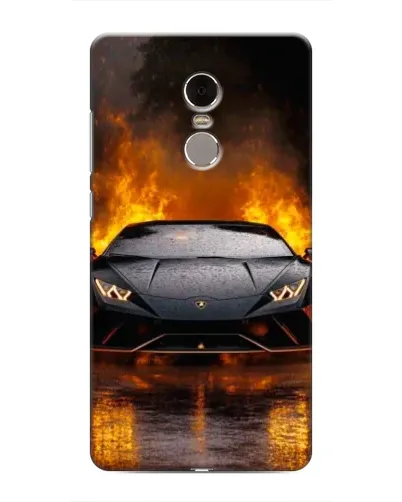 Чехол для Xiaomi Redmi Note 4 с картинкой «Lamborghini в огне»