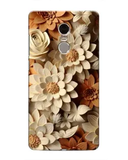 Чехол для Xiaomi Redmi Note 4 с картинкой «Бежевый флористический декор» Чехол для Xiaomi Redmi Note 4 с картинкой «Бежевый флористический декор»