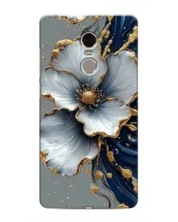 Чехол для Xiaomi Redmi Note 4 с картинкой «Белый цветок и золотой флюид» Чехол для Xiaomi Redmi Note 4 с картинкой «Белый цветок и золотой флюид»