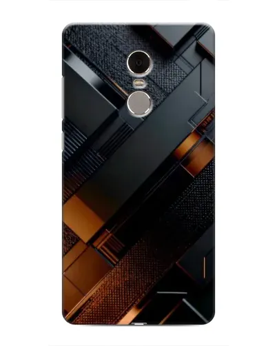 Чехол для Xiaomi Redmi Note 4 с картинкой «Черные геометрические блоки» Чехол для Xiaomi Redmi Note 4 с картинкой «Черные геометрические блоки»