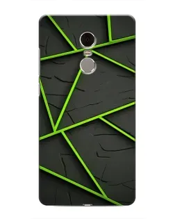 Чехол для Xiaomi Redmi Note 4 с картинкой «Зеленые геометрические линии» Чехол для Xiaomi Redmi Note 4 с картинкой «Зеленые геометрические линии»