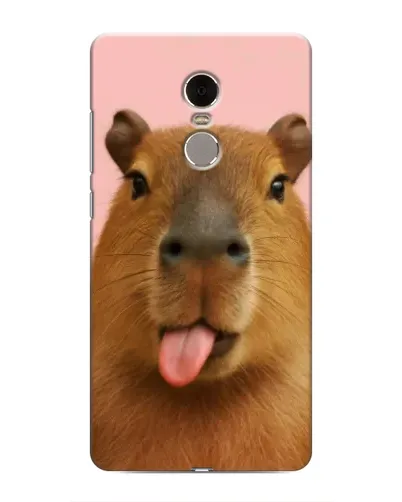 Чехол для Xiaomi Redmi Note 4 с картинкой «Капибара с языком»