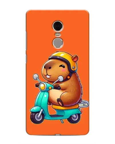Чехол для Xiaomi Redmi Note 4 с картинкой «Капибара на скутере»