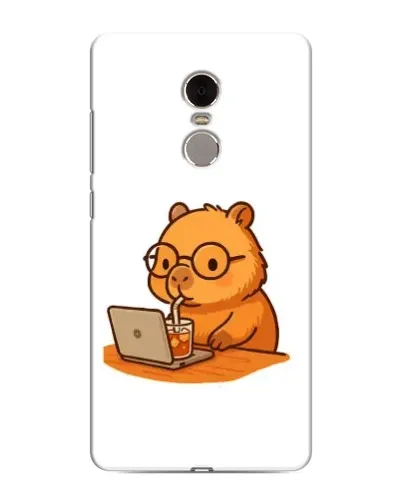 Чехол для Xiaomi Redmi Note 4 с картинкой «Капибара с ноутбуком»