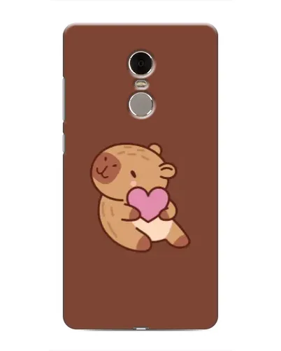 Чехол для Xiaomi Redmi Note 4 с картинкой «Капибара с сердцем»