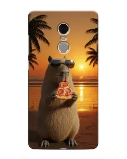 Чехол для Xiaomi Redmi Note 4 с картинкой «Капибара с пиццей» Чехол для Xiaomi Redmi Note 4 с картинкой «Капибара с пиццей»