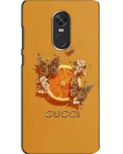 Чехол для Xiaomi Redmi Note 4X с картинкой «Gucci — золотые бабочки»