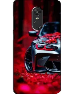 Чехол для Xiaomi Redmi Note 4X с картинкой «Спортивная BMW и цветы»