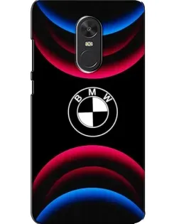 Чехол для Xiaomi Redmi Note 4X с картинкой «Логотип BMW и неоновые дуги»