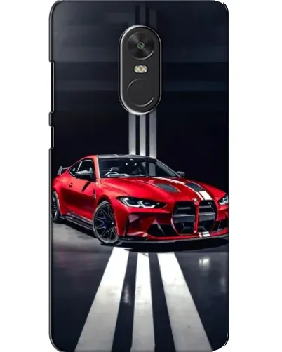 Чехол для Xiaomi Redmi Note 4X с картинкой «Красная BMW на дороге»